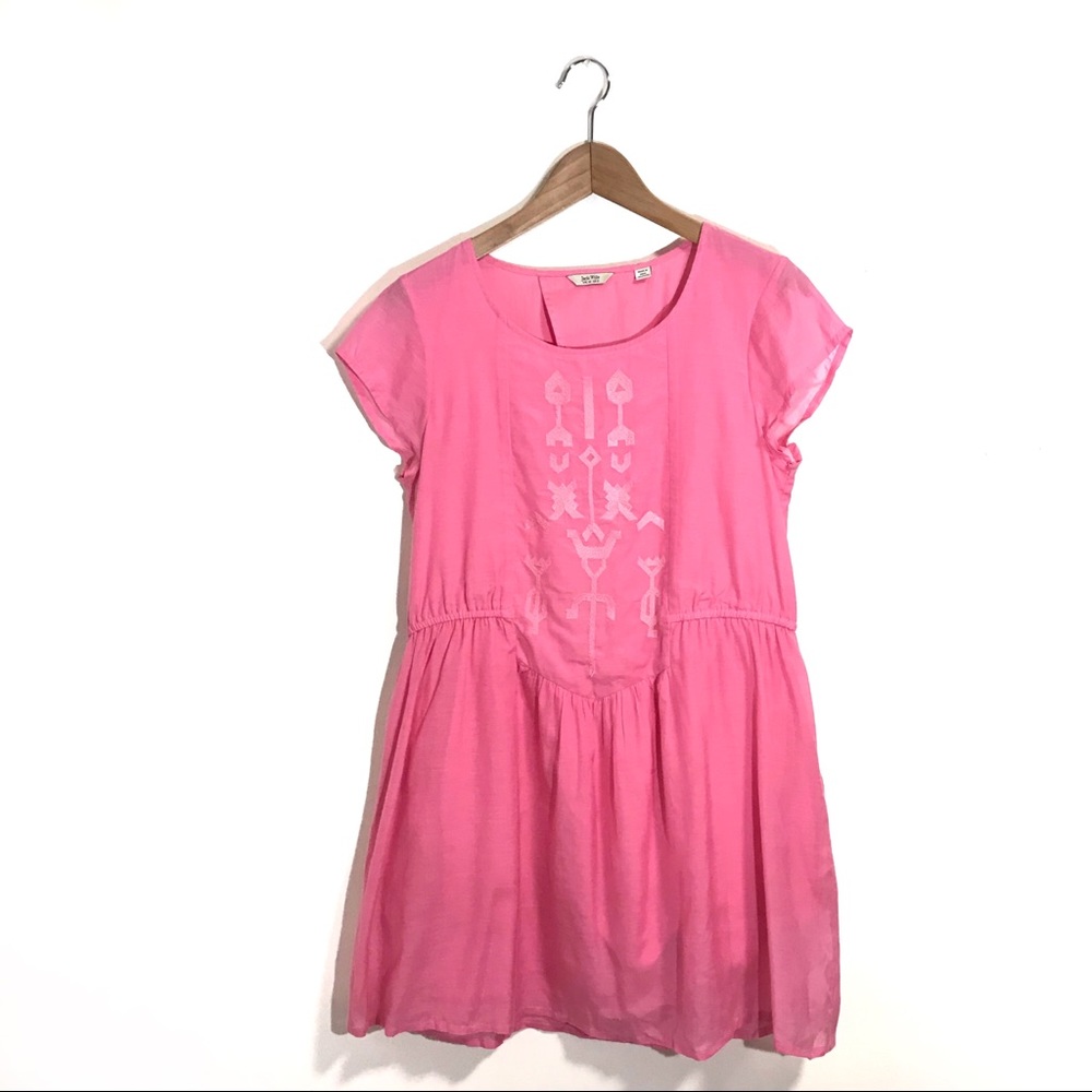 Jack Wills Cinched Waist Embroidered Dress